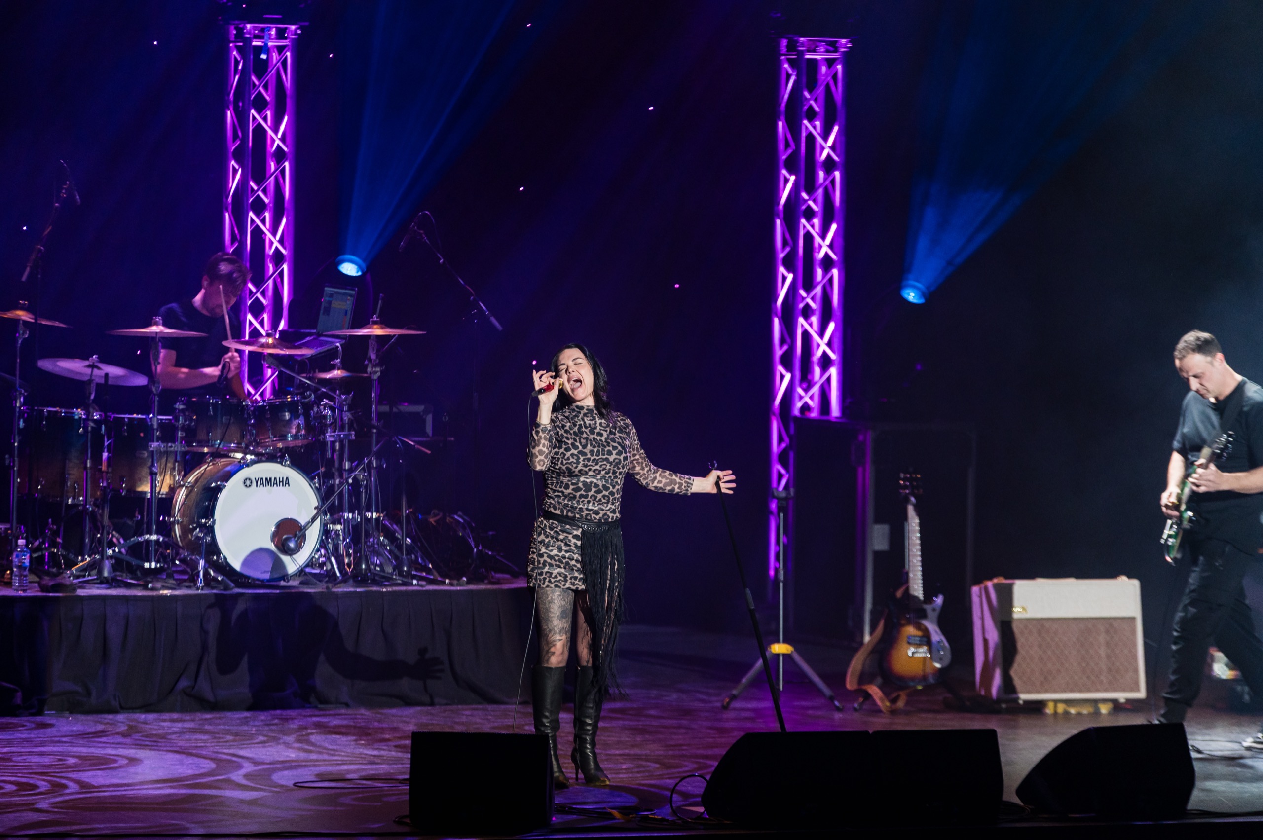 Vanessa Amorosi on stage during the Toowoomba finale.