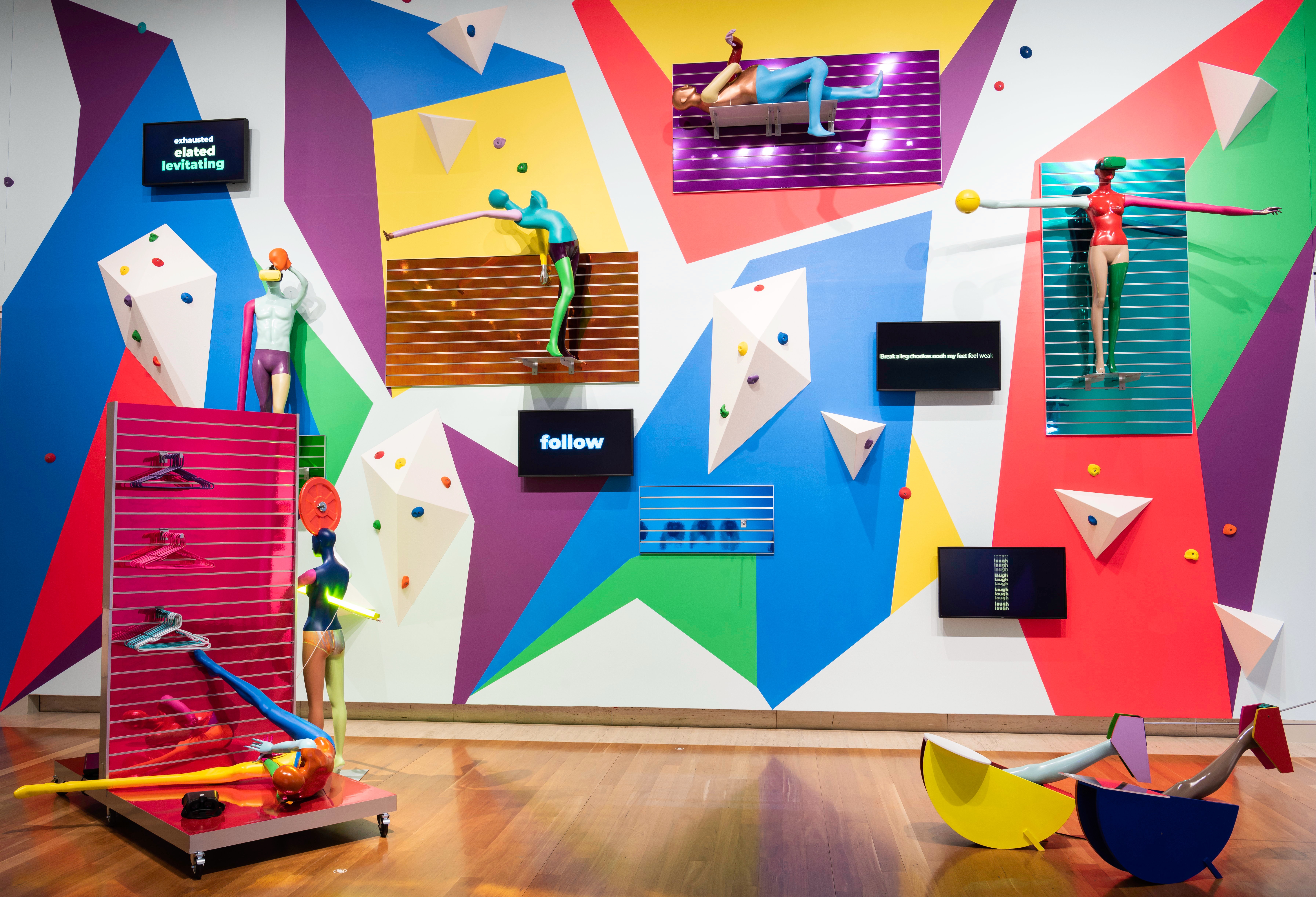 The Vertigoats (2021), installation view. Image courtesy QAGOMA.