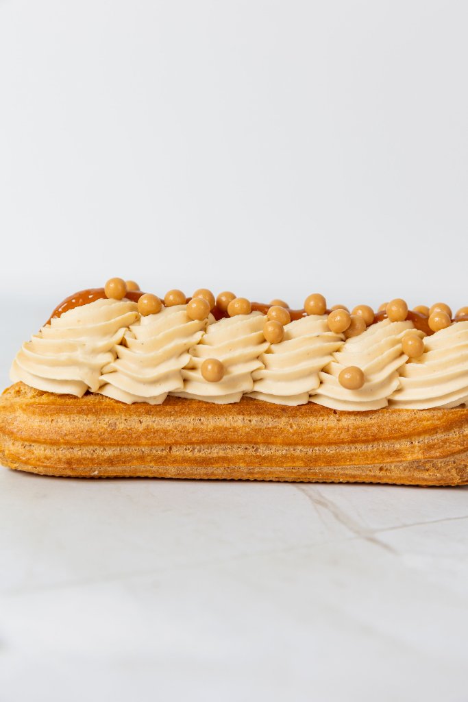 Salted caramel éclair at Eclair at the Bay